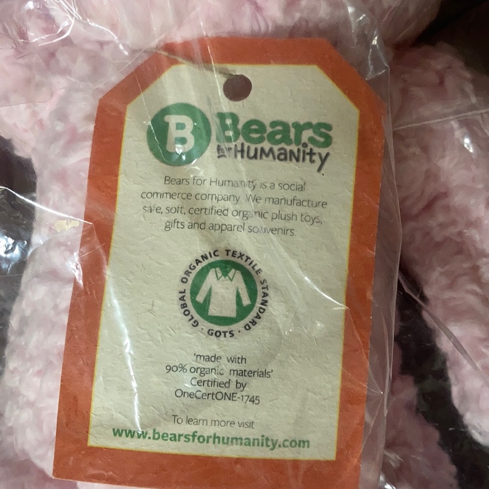 Bears For Humanity 16” Sherpa Pink Bear - Picture 7 of 7